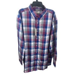 Daniel Cremieux Signature Collection Button Down Plaid Shirt‎ Size XXL